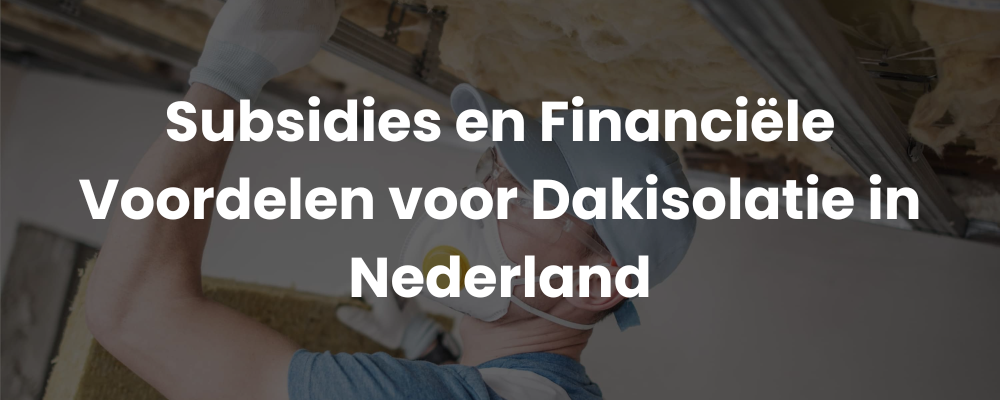 Subsidies en Financiële Voordelen voor Dakisolatie in Nederland