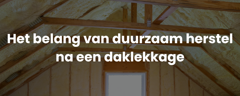 Het belang van duurzaam herstel na een daklekkage