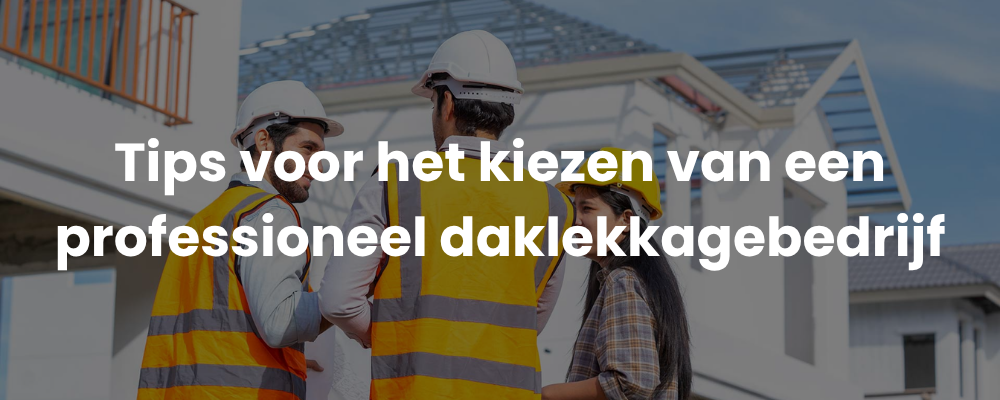 Tips voor het kiezen van een professioneel daklekkagebedrijf