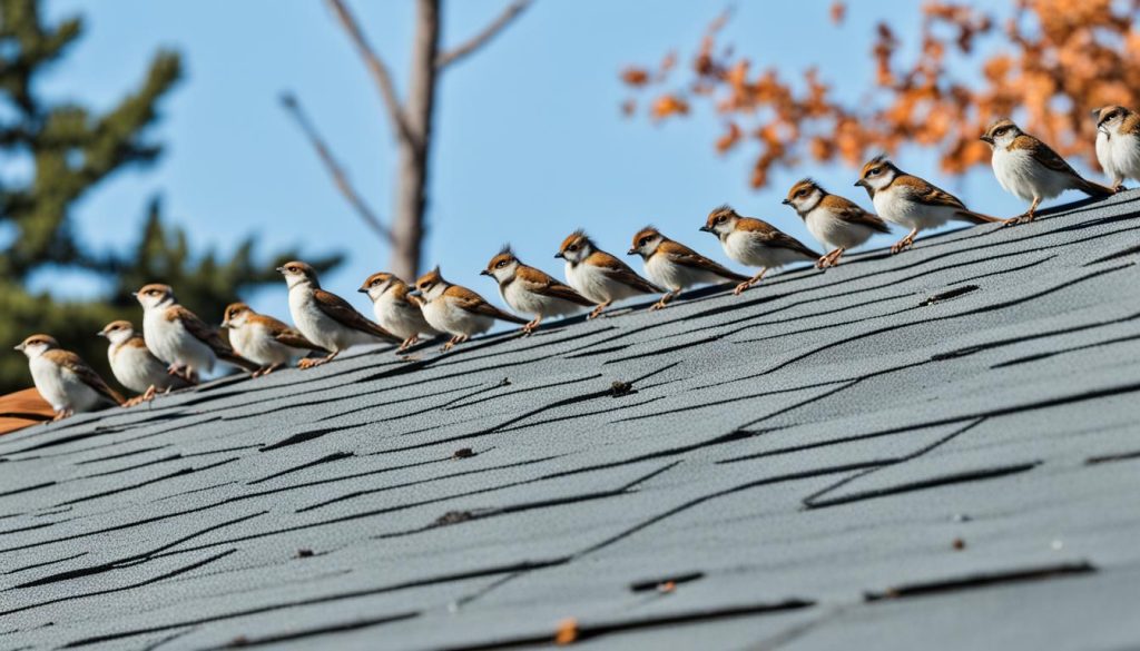 vogels op dak