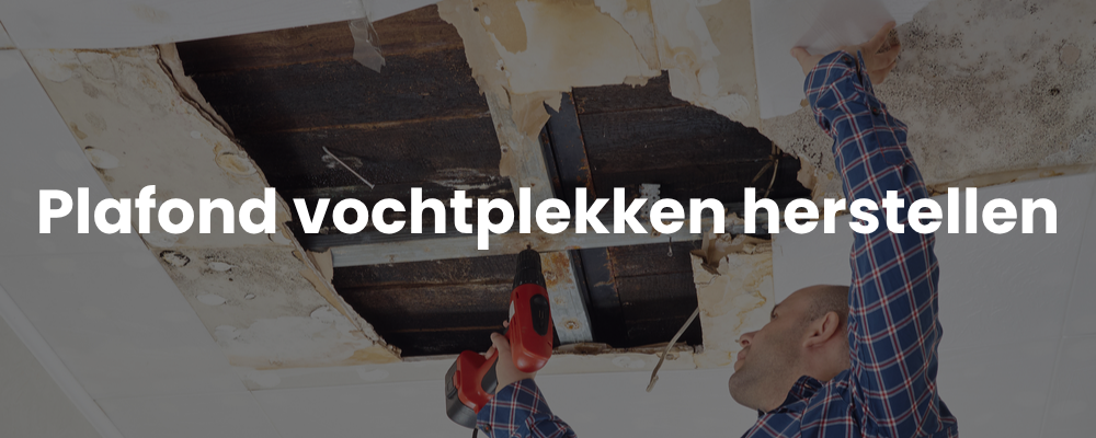 Plafond vochtplekken herstellen Plafond vochtplekken herstellen