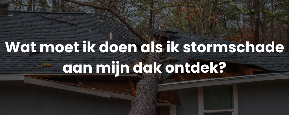 Wat moet ik doen als ik stormschade aan mijn dak ontdek?