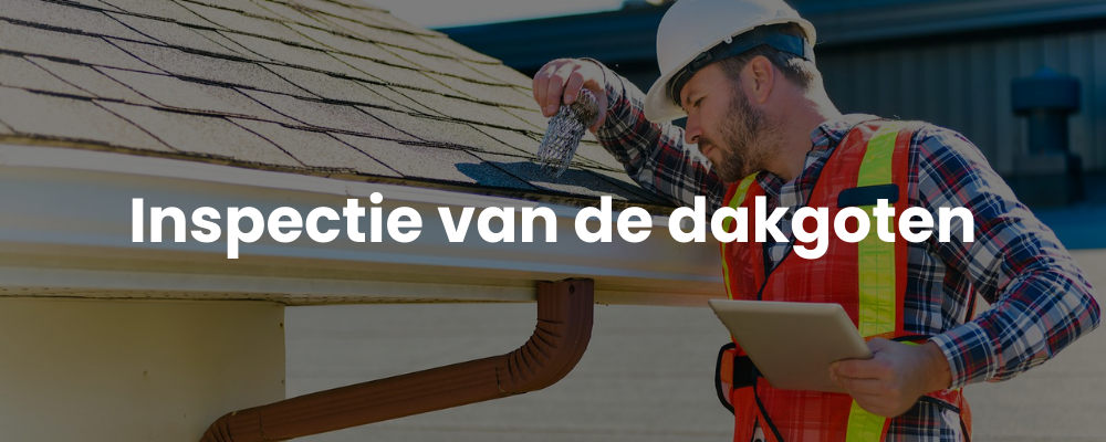 Inspectie van de dakgoten Inspectie van de dakgoten