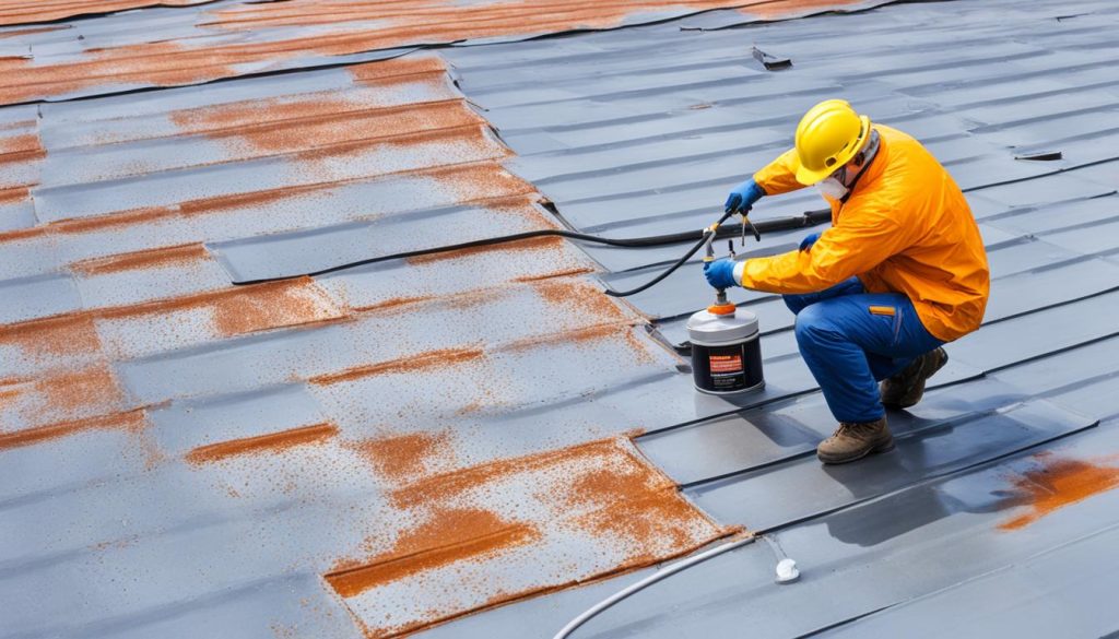 Roestbehandeling voor metalen daken