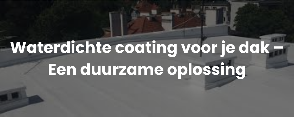 Waterdichte coating voor je dak - Een duurzame oplossing Waterdichte coating voor je dak - Een duurzame oplossing