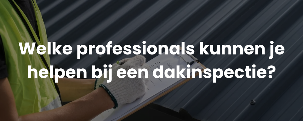 Welke professionals kunnen je helpen bij een dakinspectie?