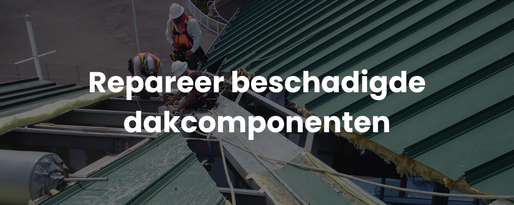 Repareer beschadigde dakcomponenten
