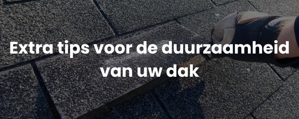 Extra tips voor de duurzaamheid van uw dak