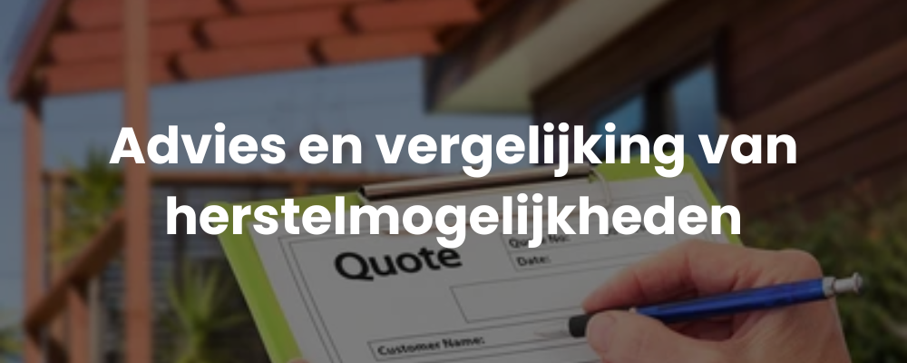 Advies en vergelijking van herstelmogelijkheden