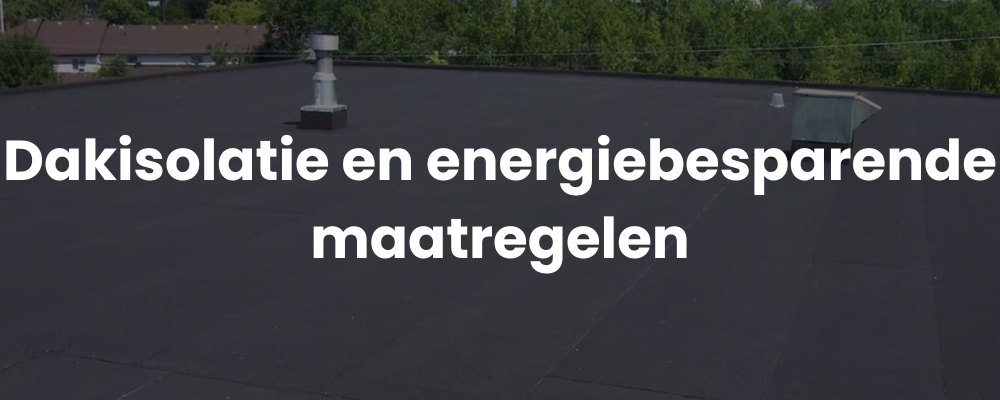Dakisolatie en energiebesparende maatregelen