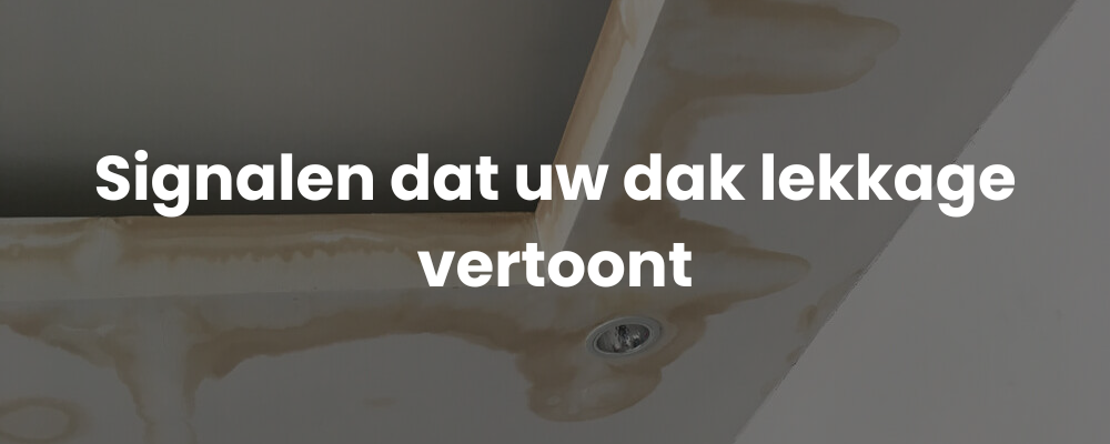 Signalen dat uw dak lekkage vertoont