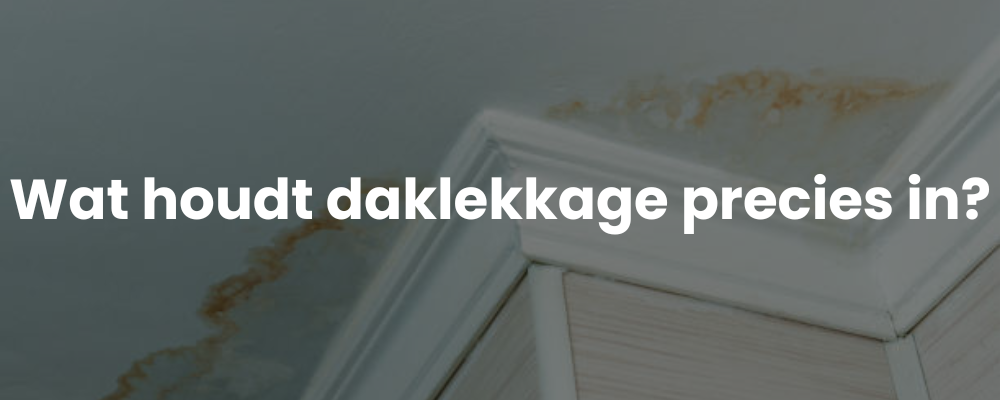 Wat houdt daklekkage precies in?